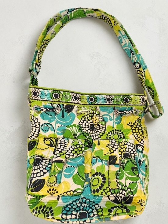 Vera Bradley Handbags - Vera Bradley Lime's Up Quilted Buckle Bag With Grommet Closure